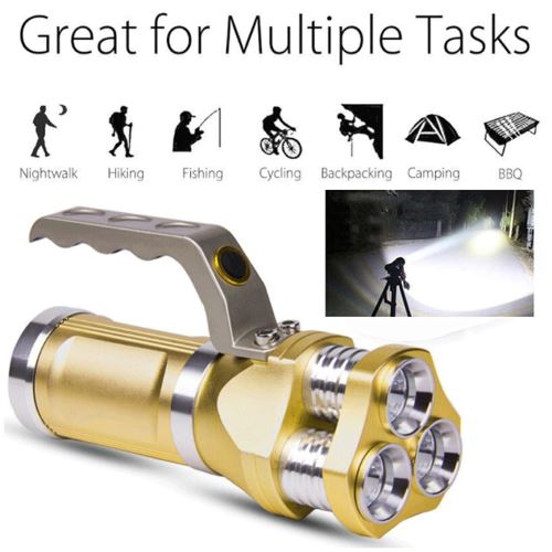 Mini Led étanche lampe de poche rechargeable torche Super Brightbatterie légè`FR