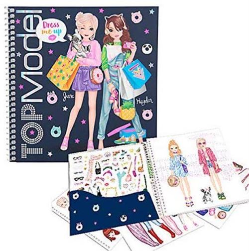 TOPModel livre d'autocollants Dress Me up girls 18 cm papier bleu