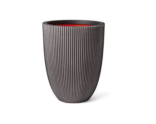 Capi Vase élégant Groove 46x58 cm Anthracite 445501