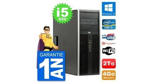 Pc tour hp 8100 elite intel core i5-650 ram 4go disque dur 2to windows 10 wifi