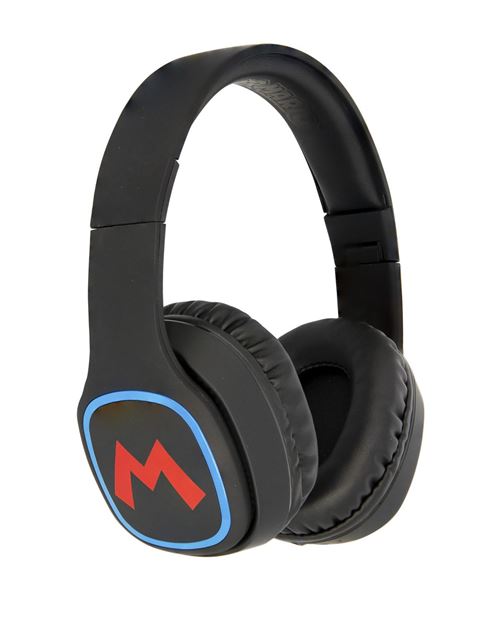 Super Mario - &Eacute;couteurs avec micro - circum-aural - Bluetooth - sans fil 