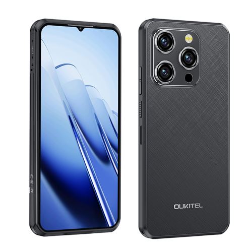 OUKITEL WP52 Téléphone 16Go 256Go Batterie 6500mAh, Écran 6.6 HD+ Android 14 Smartphone Caméra 48MP Telephone Portable Étanche Dual SIM 4G NFC GPS-Noir