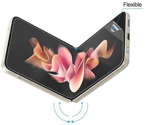 Pour le protecteur d'écran Samsung Z Flip 5, [6 en 1] Protecteur d'écran  arrière 3 Pack + Protecteur de caméra 3 Pack, verre trempé anti-rayures Hd