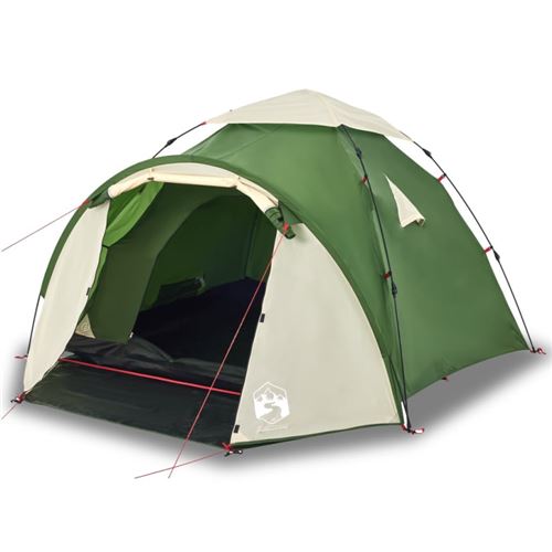 vidaXL Kuppel-Campingzelt 3 Personen Grün Quick Release