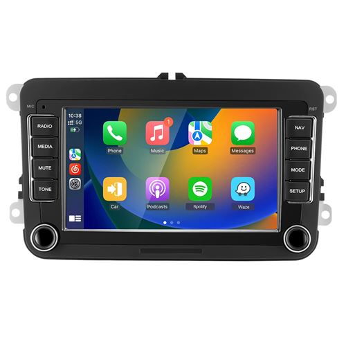 Gearelec Autoradio 7 Pouces pour VW Android 13 avec CarPlay Android Auto GPS Navigation WiFi Bluetooth RDS 1+32GO