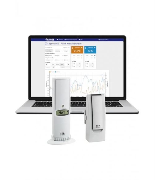 Thermomètre TFA Kit de démarrage thermohygro WEATHERHUB OBSERVER 31.4012.02 blanc