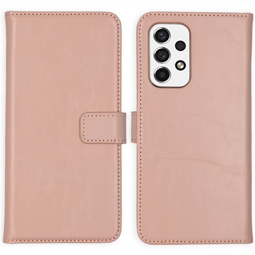 Étui de téléphone portefeuilen cuir véritabSamsung Galaxy A53 - Dusty Pink Selencia