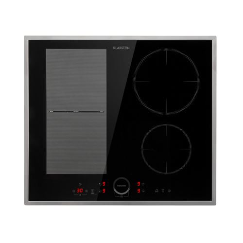 Table de cuisson - Klarstein Delicatessa 60 Hybrid Prime - Plaque vitrocéramique - 7000W - Minuterie - Noir