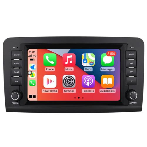 Autoradio CarPlay RoverOne Android Auto 2Go RAM 32Go ROM GPS Bluetooth pour Mercedes Benz ML Class W164 ML350 ML320 GL X164 2005 - 2012