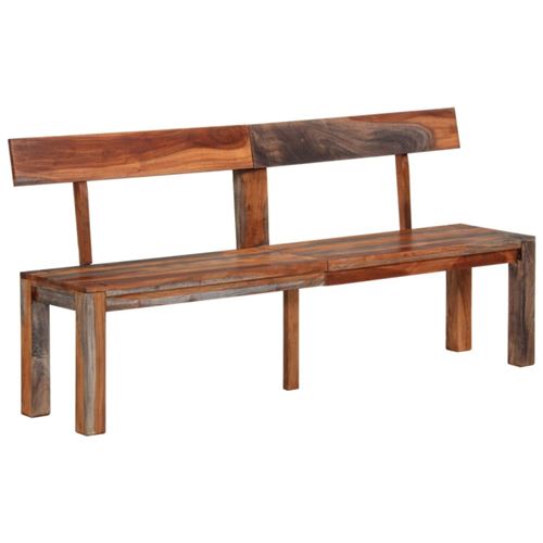 vidaXL Banc avec dossier 160 cm gris bois massif d'acacia