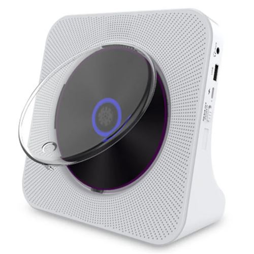 LINFE Rechargeable Lecteur CD rétro - Blanc