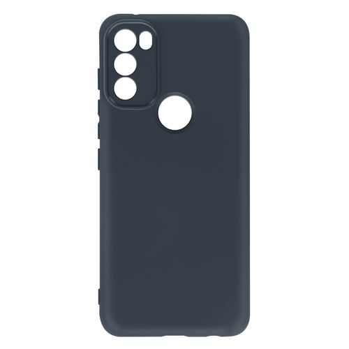 Avizar Coque pour Motorola Moto G71 5G Silicone Semi-rigide Finition Soft-touch Fine Avizar bleu nuit