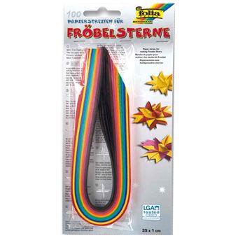 FOLIA sachet de 100 bande de papier pour étoiles de fröbel 350 x 10 mm - 1