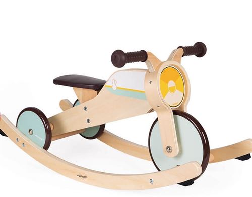 Tricycle &agrave; Bascule Evolutive - Tricycle en Bois - D&egrave;s 12 mois