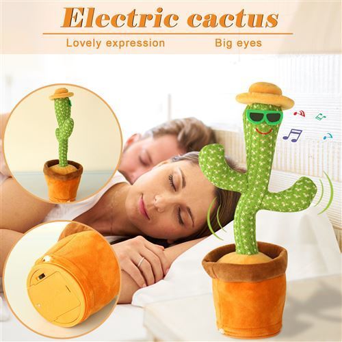 Peluche dansante et chantante Cactus vert - 35cm - multicolore - Peluche  interactive - Achat & prix