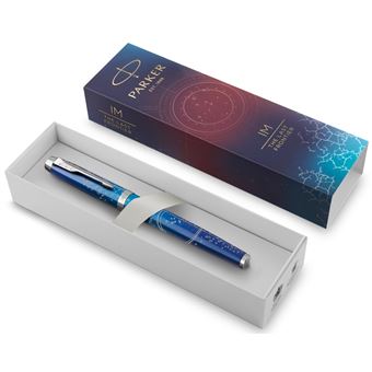 PARKER IM Premium Submerge, Stylo roller, Dégradé de bleu, recharge noire pointe fine, Coffret cadeau