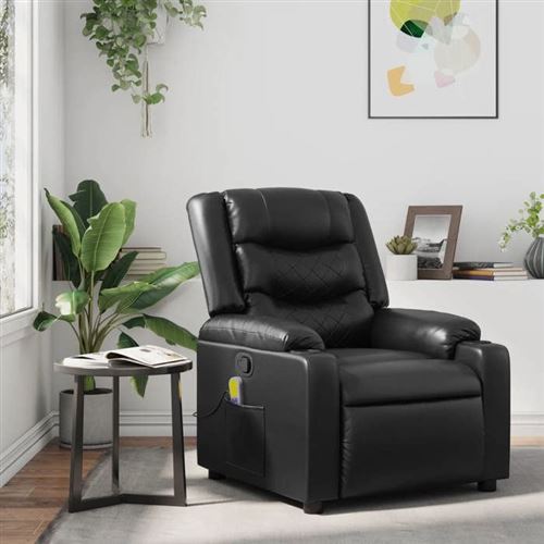 Non Communiqué Noir Vidaxl Fauteuil De Massage, Relaxation Similicuir
