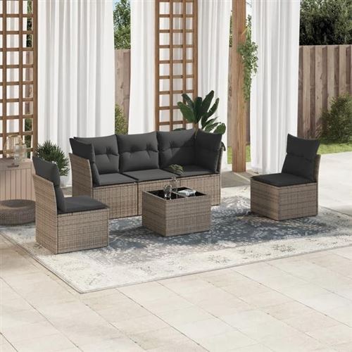 Non Communiqué Marron Salon De Jardin Modulable Vidaxl Resine Tressee Gris 6 Pieces X 179 X 69 5 Personnes