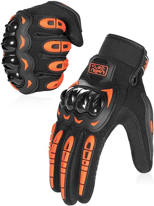 GENERIQUE - Gants de Moto - Tactiles - Taille M - Orange - Image 2