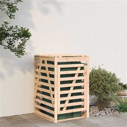 vidaXL Mülltonnenbox 84x90x128,5 cm Massivholz Kiefer