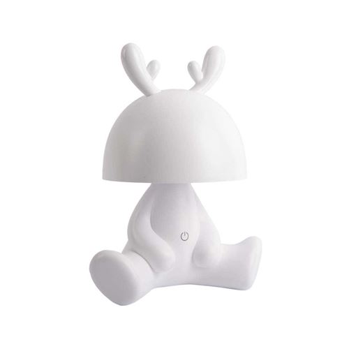Non Communiqué Blanc Leitmotiv - Lampe À Poser En Plastique Led Deer