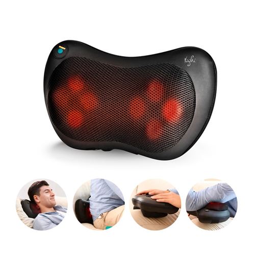 Coussin De Massage Shiatsu A 8 T&ecirc;tes De Massages Mass_pillow_black