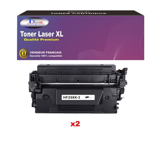 T3AZUR- Lot de 2 Toners compatibles avec HP LaserJet Pro M404, M404dn, M404dw remplace (59X) Noir