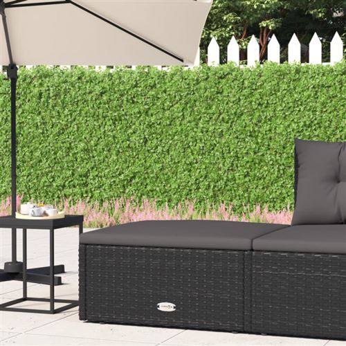 VIDAXL - Tabouret de Jardin - Résine Tressée - Noir - Image 2