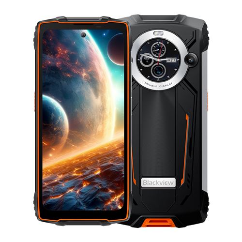 Smartphone Blackview BV8200 - 6.5 12Go 256Go Android 14 (2024) Téléphone dual SIM 4G -Orange