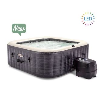 Spa gonflable Intex PureSpa Ardoise carré Bulles 6 places - 1