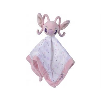 Doudou Plat Minnie 40x40 Cm – Peluche Avec Lange, Rose Et Blanc, Cadeau Naissance Bébé, Tendresse Et Réconfort