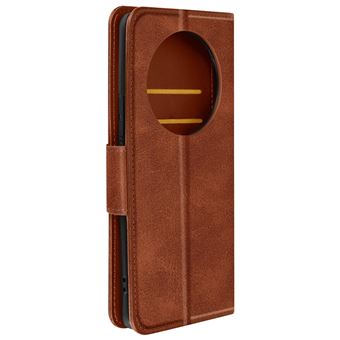 Housse Portefeuille Pour Honor 70 Lite - Cuir Synthétique Brun - 3 Emplacements Cartes