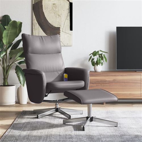 Vidaxl Gris Fauteuil De Massage Similicuir - Image 2