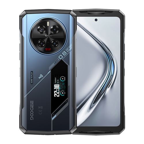 DOOGEE V40 Pro Smartphone 6.78 36Go+512Go 8680mAh grande batterie Android 14 5G téléphone robuste-bleu