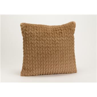 Coussin taupe chevron 40x40 cm - Amadeus - Marron - Polyester - 1