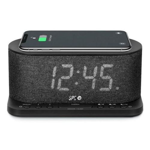 Radio-réveil avec chargeur sans fil SPC 4582N 4.3 LED USB Black