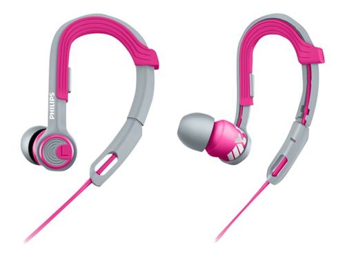 Philips ActionFit Sports SHQ3300PK - Écouteurs - intra-auriculaire - montage sur l'oreille - filaire - jack 3,5mm