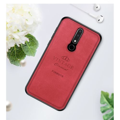Coque en TPU série honorable hybride rouge pour votre Nokia 3.1 Plus
