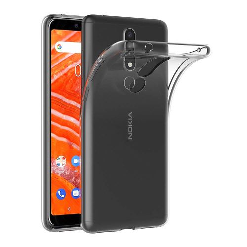 Coque Gel TPU Transparent pour Nokia 3.1 PLUS - Coque Housse Etui Protection Gel TPU Silicone Souple Ultra Mince Fine Slim Leger Phonillico®