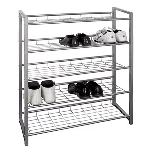 Paris Prix - Range-chaussures 5 Niveaux plase 106cm Argent