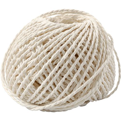 Creotime fil Weaving Paper3 mm blanc 40 mètres par ampoule