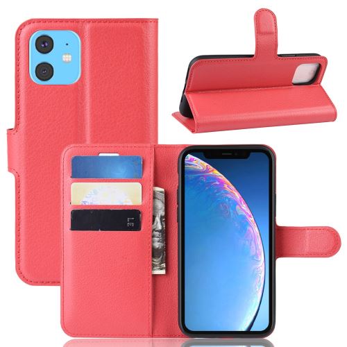 Etui en PU rouge avec support pour Apple iPhone 6.1 pouces (2019)