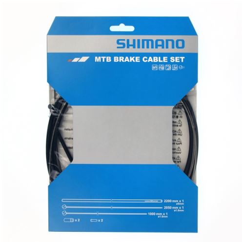 Shimano kit de câble de frein VTT 1,6 mm acier inoxydable noir 9 pièces