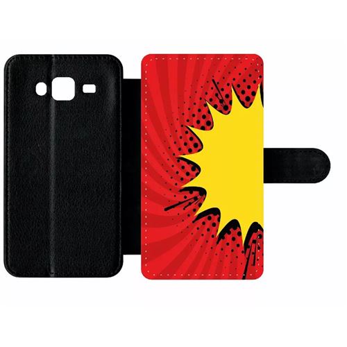 Etui À Rabat Samsung Galaxy J5 Fond Comics Rouge