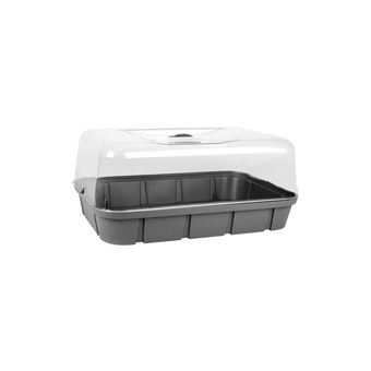 eda plastiques mini serre de culture - 56 x 38 x 24 cm - gris anthracite - 1