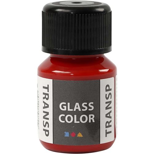 Creotime peinture pour verre et porcelaine Glass Color 30 ml rouge