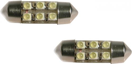 Carpoint feux de voiture C5W SMD led 31 mm 12V 1 W blanc 2 pièces