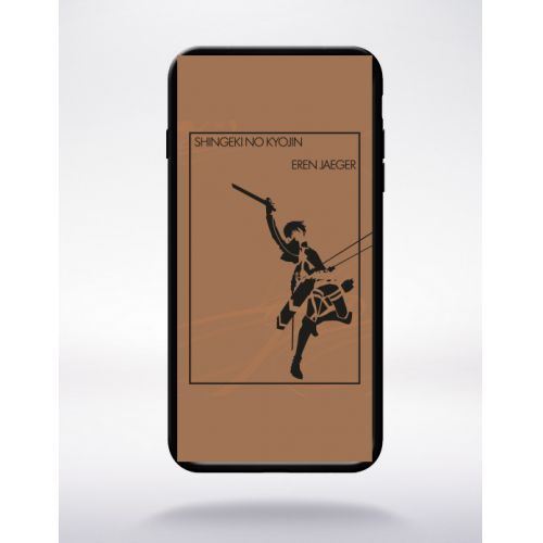 Coque shingeki no kyojin eren jazeger compatible apple iphone 7 plus bord noir silicone