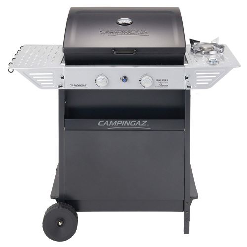 Campingaz Xpert 200 LS BBQ - Barbecue avec deux brûleurs - Couvercle avec thermomètre, Noir / Argent