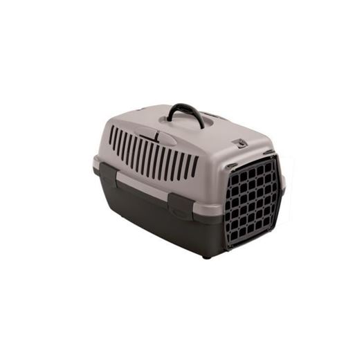 ZOLUX  Panier de transport Gulliver - 46 x 28 x 30 cm - Gris rose - Pour chien et chat jusqua 6 kg 